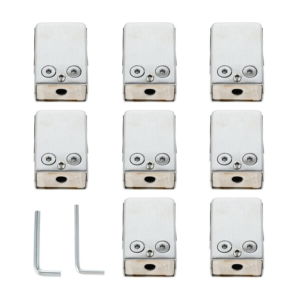 8Pcs Glass Clamps Brushed Nickel for 10mm-12mm Glass Shelf Bracket Clip Support