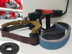 Pipe Tube Polisher 20 Zirconia belt 9 Strip disc titanium stainless steel polish