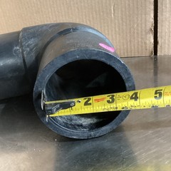 90 Degree Elbow Black 4 IPS, 3.5” Inner 4.5” Outer