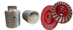 Diamond Grinding Kit 4″ Zero Tolerance Drum + Turbo Cup Wheel for Stone Concrete