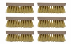 6 Pack DQB 11958 Roof Brush 7 in Wood Block Polypropylene Bristles NEW