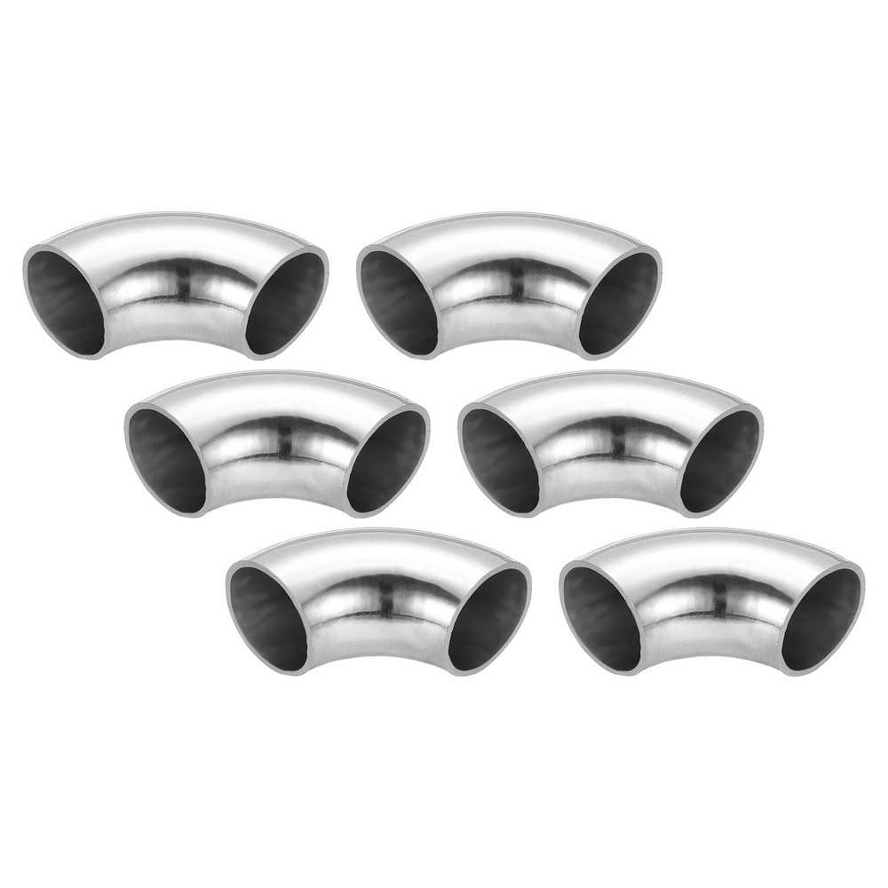 PATIKIL 6pcs 90 Degree Mandrel Bend Elbow, 1″ OD Steel Exhaust Elbow 1 Inch
