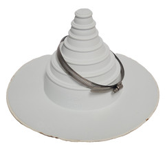 1″ – 6″ WHITE UNIVERSAL TAPED PIPE BOOT PEEL AND STICK PS