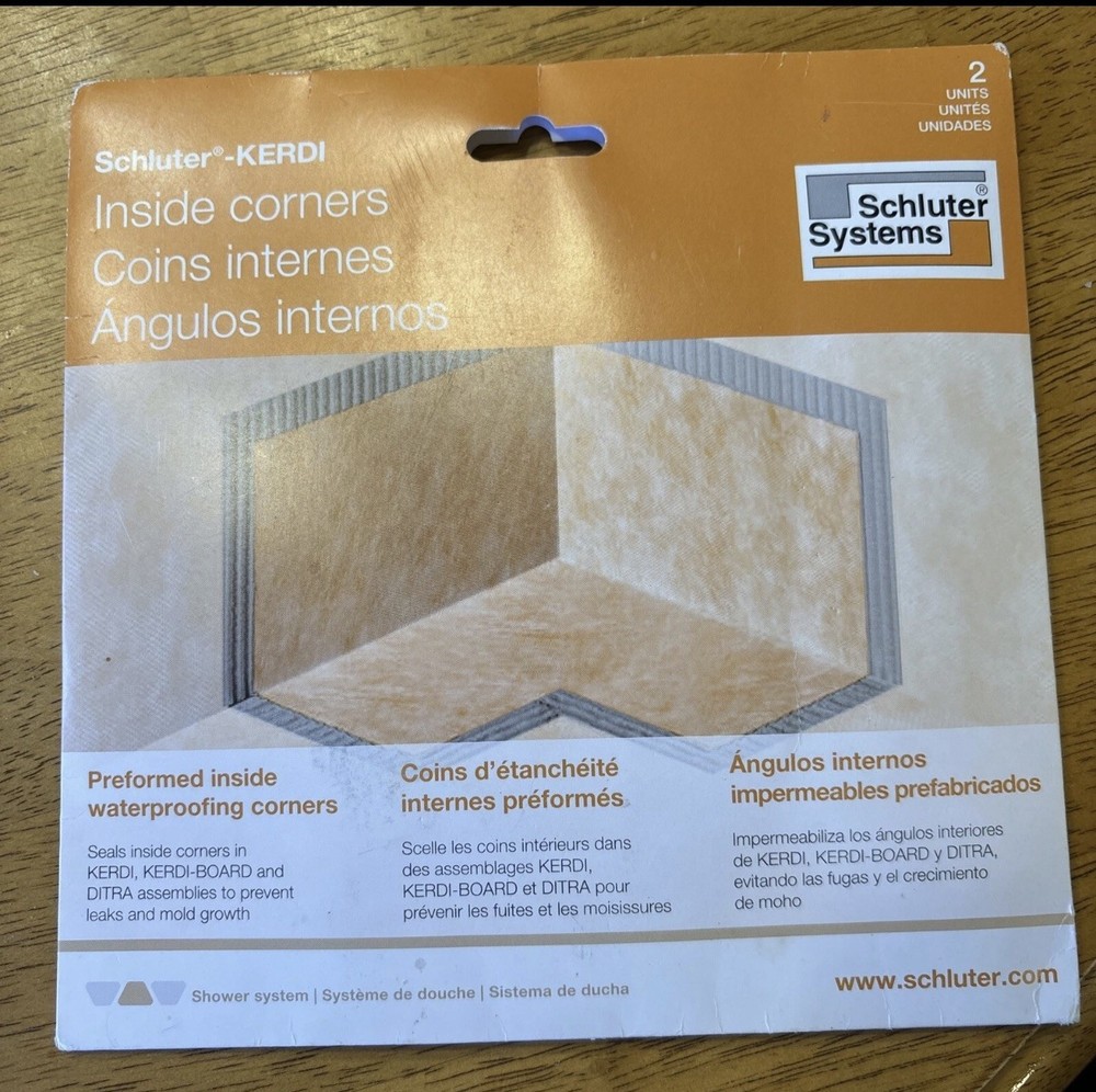 Schluter-KERDI-KERECK/F12 Inside Corners for Schluter Systems (2 Corners)