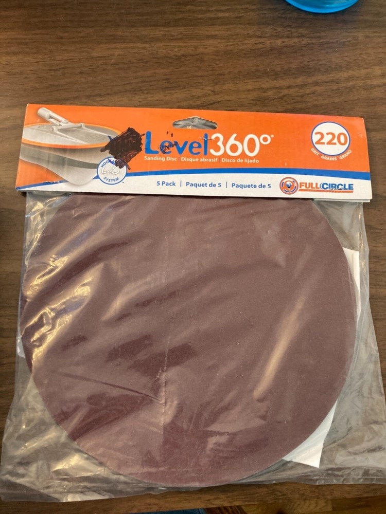 Full Circle Level 360° Sanding Disc 220 Grit 5-Pack