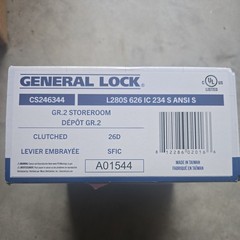 Cylindrical Leverset Grade-2 Satin Chrome L280S 626 IC 234 S ANSI Storeroom
