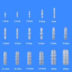 Plastic Barbed Connector Pipe Hose Joiner Tubing Fittings Air Fuel Water Petrol