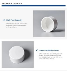 Sedmoon PVC Pipe End Cap Fitting 20 Pcs Furniture Grade 0.5 Inch, White