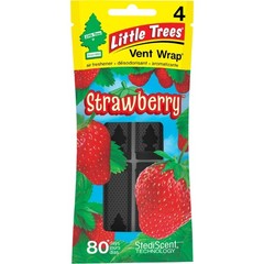 Little Trees Vent Wrap Strawberry Scent Air Freshener for Car & Home – 4 Pack!