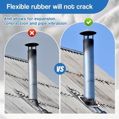 Yaocom 2 Pcs 5 Epdm Roof Pipe Flashing Boot Flexible Vent Boot For Metal