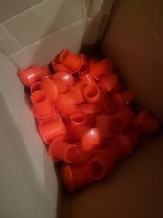 60 PCS Orange Rebar 3/4″ Caps Plastic Mushroom Safety Building Construction