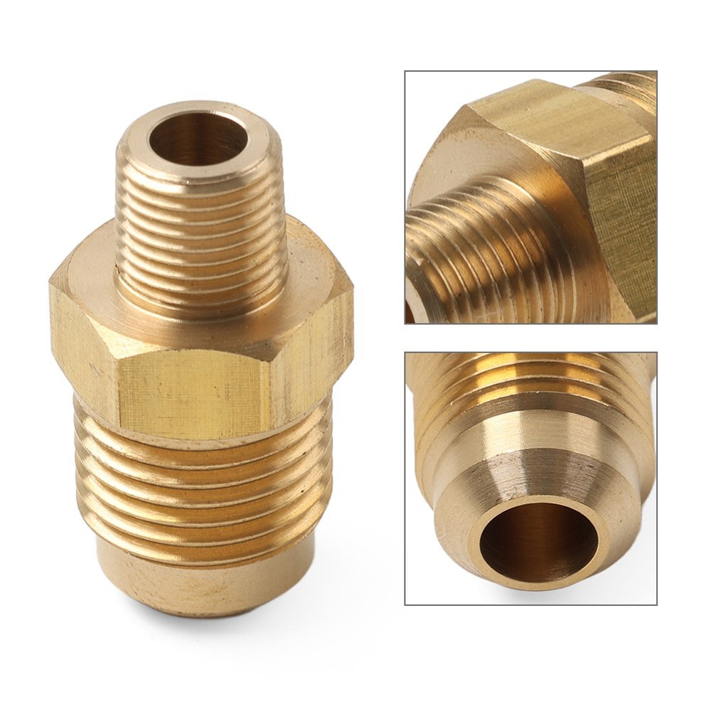 1/8 NPT Male to 3/8 SAE Flare Brass Pipe Fitting for Air Conditioning