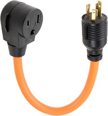 NEMA L6-30P to 6-50R Adaptor Welder Dryer EV Charger Power Cord Adapter Black