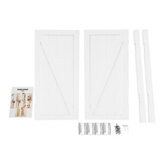 Solid Wood Partition Door For Shop Entrance Partition Door White Pine Wood