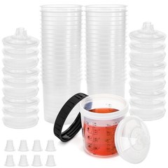 Yesland Disposable Paint Sprayer Mixing Gun Cup Liners And Lid System For
