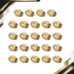 24Pack 1/8″ ID  Brass Compression Sleeve Ferrules Brass Compression Fittings