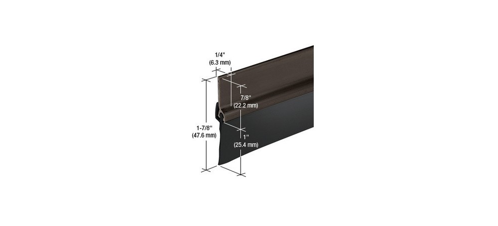 CRL DB005DV36 Dark Bronze Anodized with Vinyl Door Sweep for 36″ Door