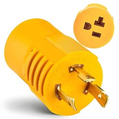 30 Amp to 110 Adapter for Shore Power,NEMA L5-30P Twist Lock to 15/20 Amp Mar…
