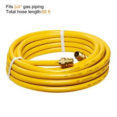 Kinchoix 70ft 3/4” Gas Line CSST Flexible Stainless 70 ft – 3/4″, Yellow