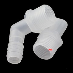 90 Degree Elbow Plastic Male Thread Barbed Joiner Connector Pipe Hose Air Water