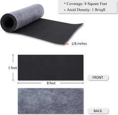 Mass Loaded Vinyl Sound Proof Barrier, 1.25 Ibs/sqft, 1 1/8″ thick, 1 x 8 feet