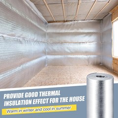 (4′ x50′) 3/8′ 10MM AD10 Solid Reflective Foam Core Vapor Barrier Double Sided