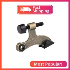 HOMOTEK 12 Pack Hinge Pin Antique Brass Door Stopper, Adjustable Deluxe Heavy Du