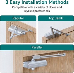 POWAWINI Grade 1 Heavy Duty Automatic Door Closer Residential Commercial | Ad…