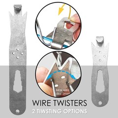QMARK Fence Wire Twister Tool Set, T-Post Clip Tool, Stainless Steel, 3.8…
