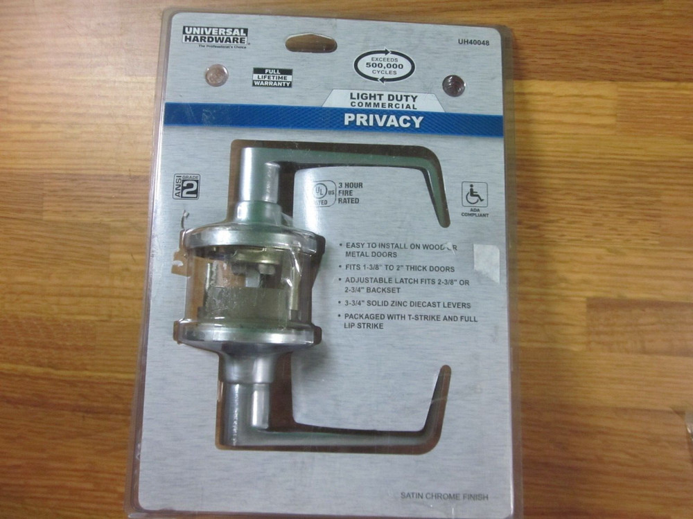 Universal Hardware Privacy Light Duty Commercial Chrome Door Handle UH40048
