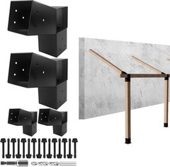 3-Way 15 Degree Pergola Brackets,L-Shaped Right Angle Corner Bracket