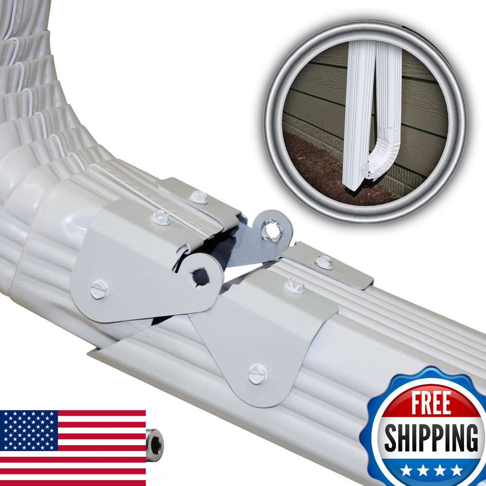 Zip Hinge 4 Pack Plus | Made in The USA Downspout Hinge | Hardware, Nutsetter &