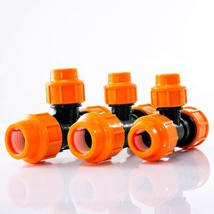 Compression Coupling PE Pipe Fitting Connector Straight Tee Elbow Valve 20-63mm