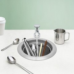 Dipper Well Faucet & Bowl Set, Coffee Shop Bar Counter Sink Faucet Washing Tool