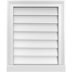 Ekena Millwork 18W X 22H Vertical Surface Mount Pvc Gable Vent Non-Functional