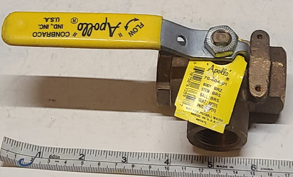 Apollo Conbraco 70-604-01 3-Way Diverter Bronze Ball Valve 3/4″ Female NPT