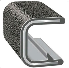 135′ Trim Lok Inc 100B3x1/16-100 Edge Trim, Alum Clip, 0.23 In W, 135 Ft