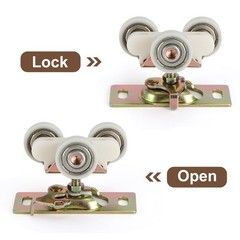 Pocket Door Commercial Grade Hanger Fits Johnson Part Replacemnt, Brush Gold