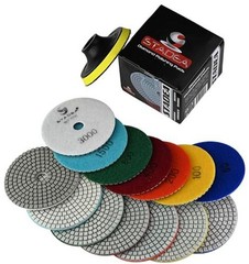 Diamond Polishing Pads for Angle Grinder, 4 inch Wet/Dry 8 Piece Set Granite