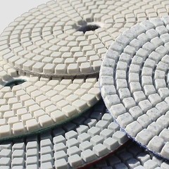 Diamond Polishing Pads 4 inch Wet/Dry 8 Piece Set Granite Stone Concrete Marble