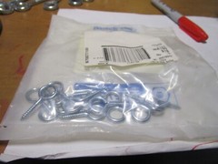 1/8″ x 1-5/16″ OAL x 5/16″ I.D. Zinc Plated Lag Thread Screw Eye Bolt QTY 15