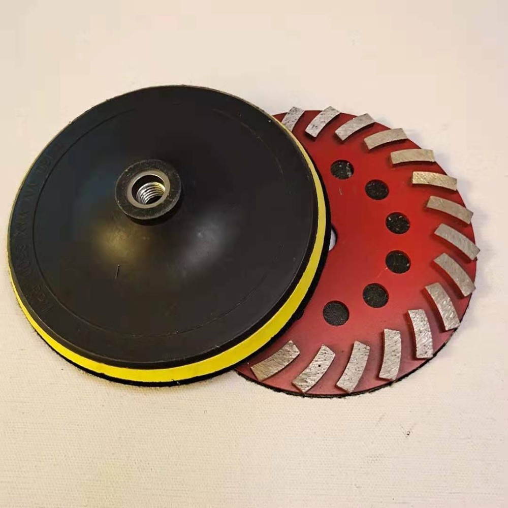 7″ Spiral Turbo Concrete stone Grinding Cup Wheel 30 Grit Diamond 24seg 5/8″-11