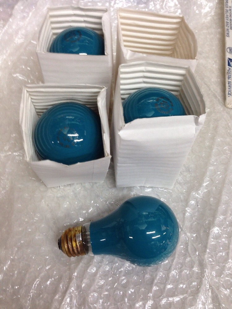 Green 100 Watt A19 LightBulb 100A19/CG Ceramic Green Guaranteed Brand USA 4-PCS