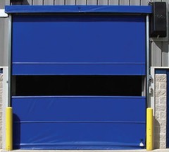 Commercial [9′ x 9′] Vinyl Pro Roll Up Door Using External Motor | Fabric Door