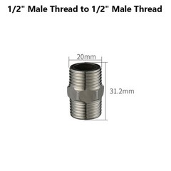 BSP Pipe Fittings Barrel Nipples 201 Stainless Steel Male Straight / Reducing