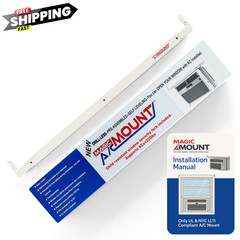 MAGIC A/C MOUNT Window AC Bracket – No 1.25 x 24.75 x 2.75 inches, White