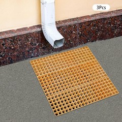 3PCS Fiberglass Drain Grate 1,100LBS Capacity Industrial Staircase Cover