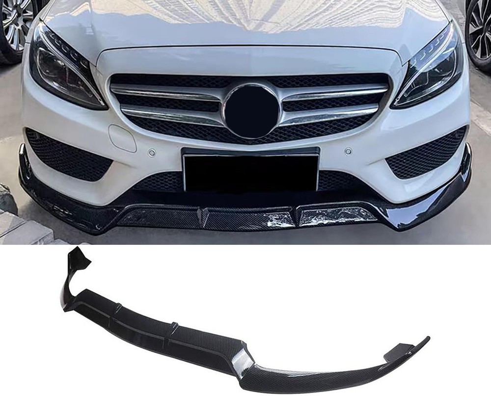 BriSunshine Carbon Fiber Front Lip Compatible with 2015-2018 C Class W205 C300