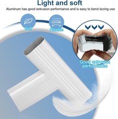 VYH Gutter Downspout Y Connector 2×3 Standard Left High Gloss White
