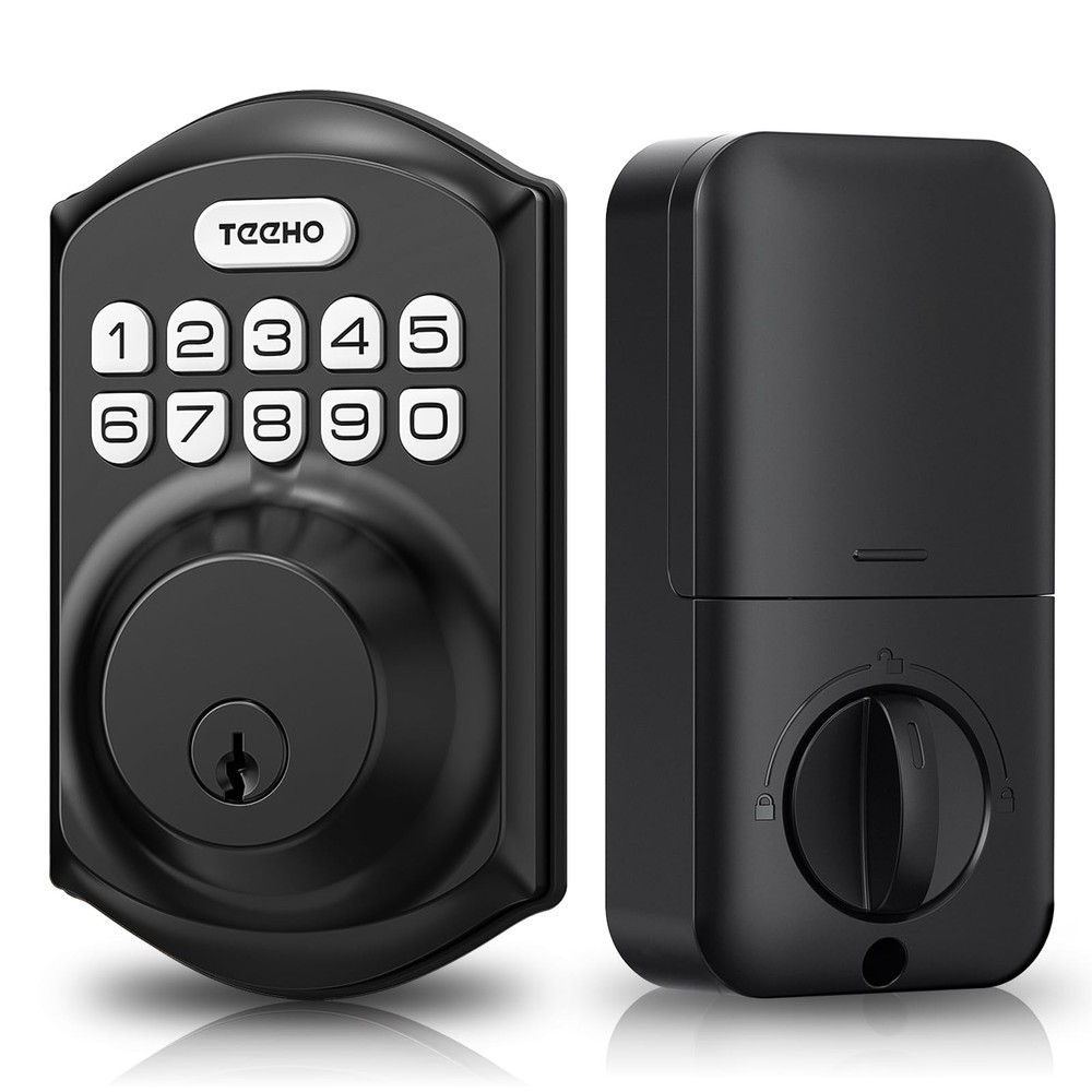 TEEHO TE001 Keyless Entry Door Lock with Keypad – Smart Deadbolt Matte Black